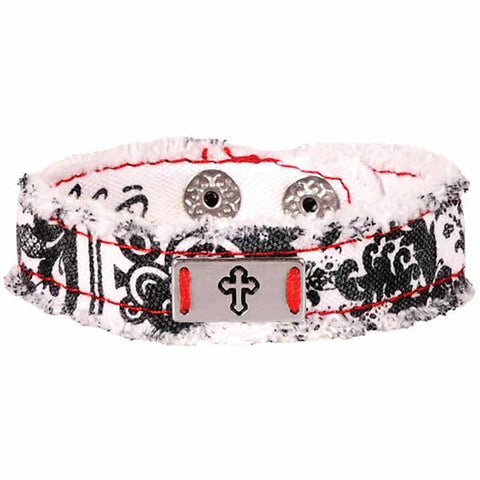 Black And White Cherished Canvas Bracelet