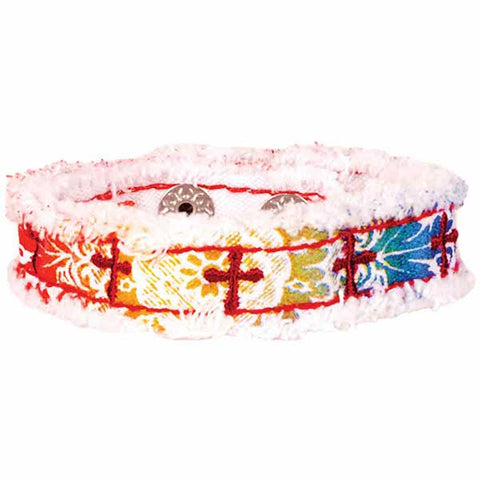 Rainbow And Crosses Cherished Canvas Bracelet