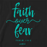 grace & truth Faith Over Fear Script Raglan T-shirt