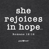 grace & truth She Rejoices Hooded T-shirt